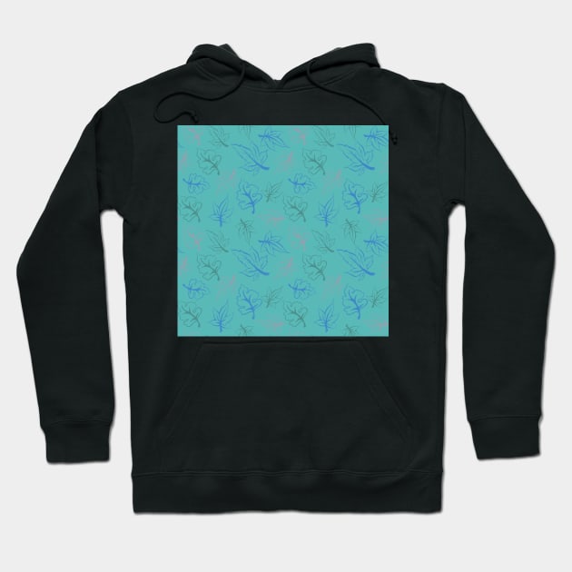 Falling Leaves Pattern Hoodie by IrenesGoodies